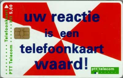 Uw reactie is een telefoonkaart waard!