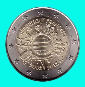 Euro 10 jaar, Frankrijk unc 2012