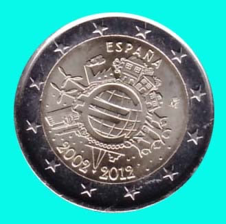 Euro 10 jaar, Spanje unc 2012