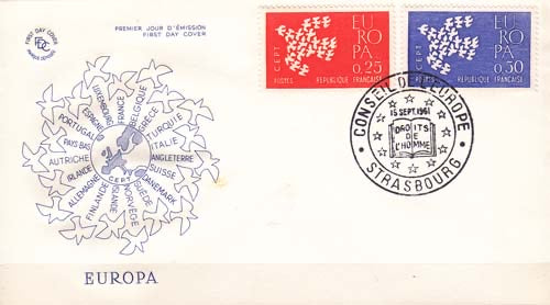 1961 Frankrijk, stempel Strasbourg