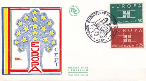 1963 Frankrijk, afwijkend stempel