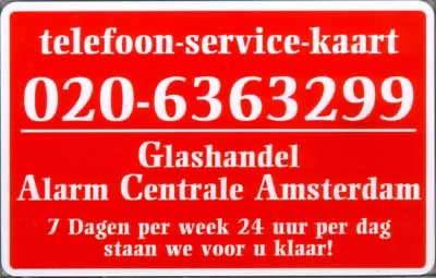 Glashandel Alarm Centrale Amsterdam