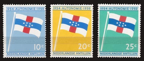 1959 Statuutzegels, vlaggen