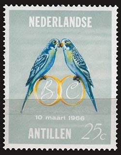 1966 Huwelijkszegel, vogels