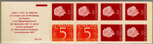 1971 Postzegelboekje no.10bF, fosfor