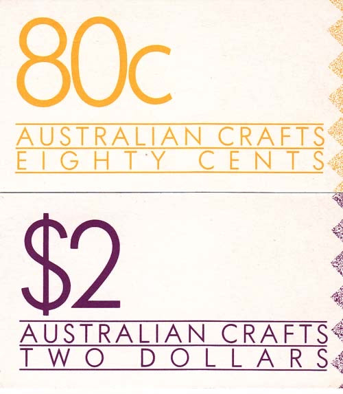 1989 Australian Crafts, 80c en 2,00