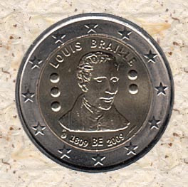 Belgie  2009 unc, Louis Braille