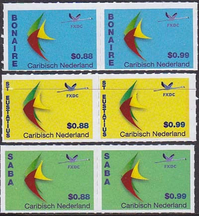 2014 Frankeerzegels, Bonaire, Saba,St.Eustatius