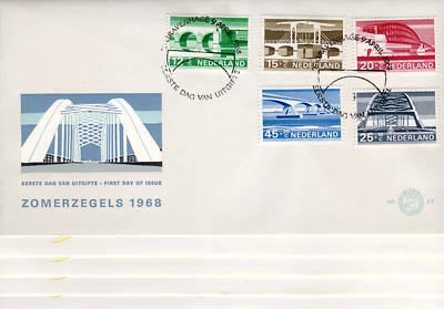 1968	complete jaargang FDC's