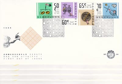 1986	complete jaargang FDC's