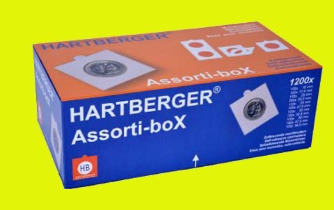 Hartberger Assortibox, 1200 munthouders zelfklevend