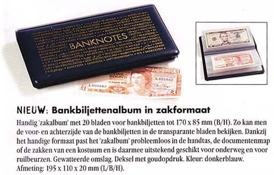 Pocket Album voor Bankbiljetten