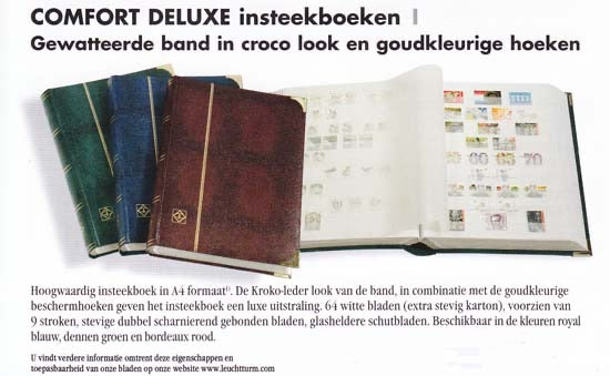 Leuchtturm, 64 bladzijden wit, dubbel schutblad, croco band