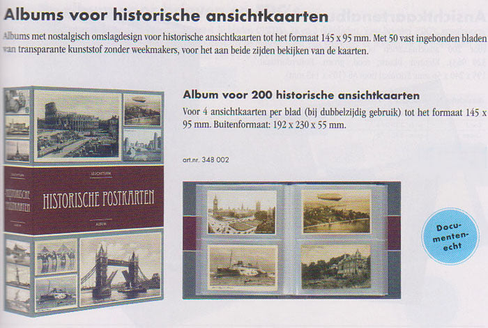 Album voor 200 historische Ansichtkaarten