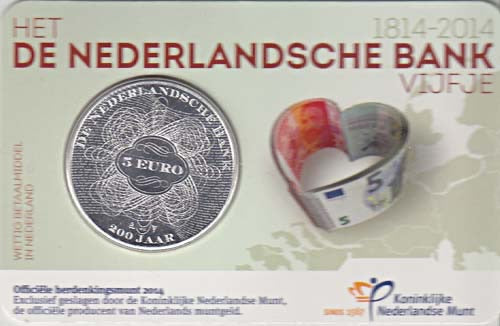 2014  Het De Nederlandsche Bank vijfje