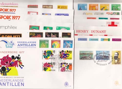 Ned-Antillen FDC's, 23 stuks  tussen  E101 en E120