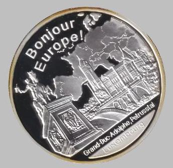 Luxemburg Pre Euro, Bonjour Europe 1 ounce zilver