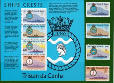 1977 Tristan da Cunha, Michel no. 216-219 + B6