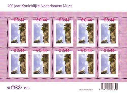 2007 Koninklijke Munt 200 jr. vel van 10