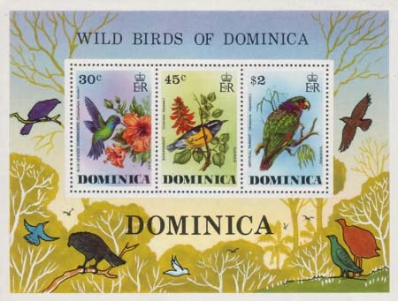 Dominica 1976, 3 wrd. in bloc, michel B36