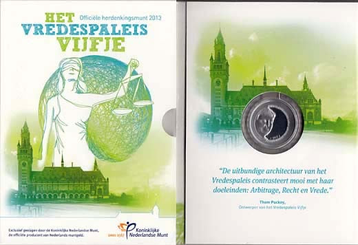 2013 Vredespaleis vijfje, Proof, zilver