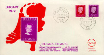 1972	Juliana Regina, 0,40 en 0,50 gulden