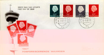 1967	Fosforescerende waarden, 12,15,20 en 45 cent