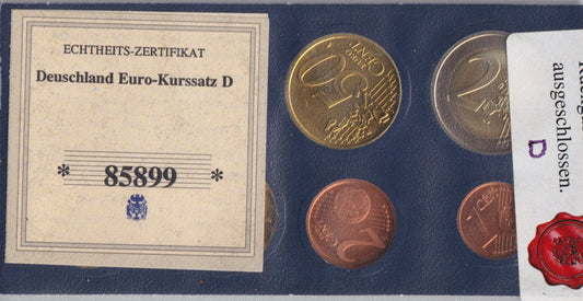 2002 Duitsland UNC, letter D in verzegeld mapje