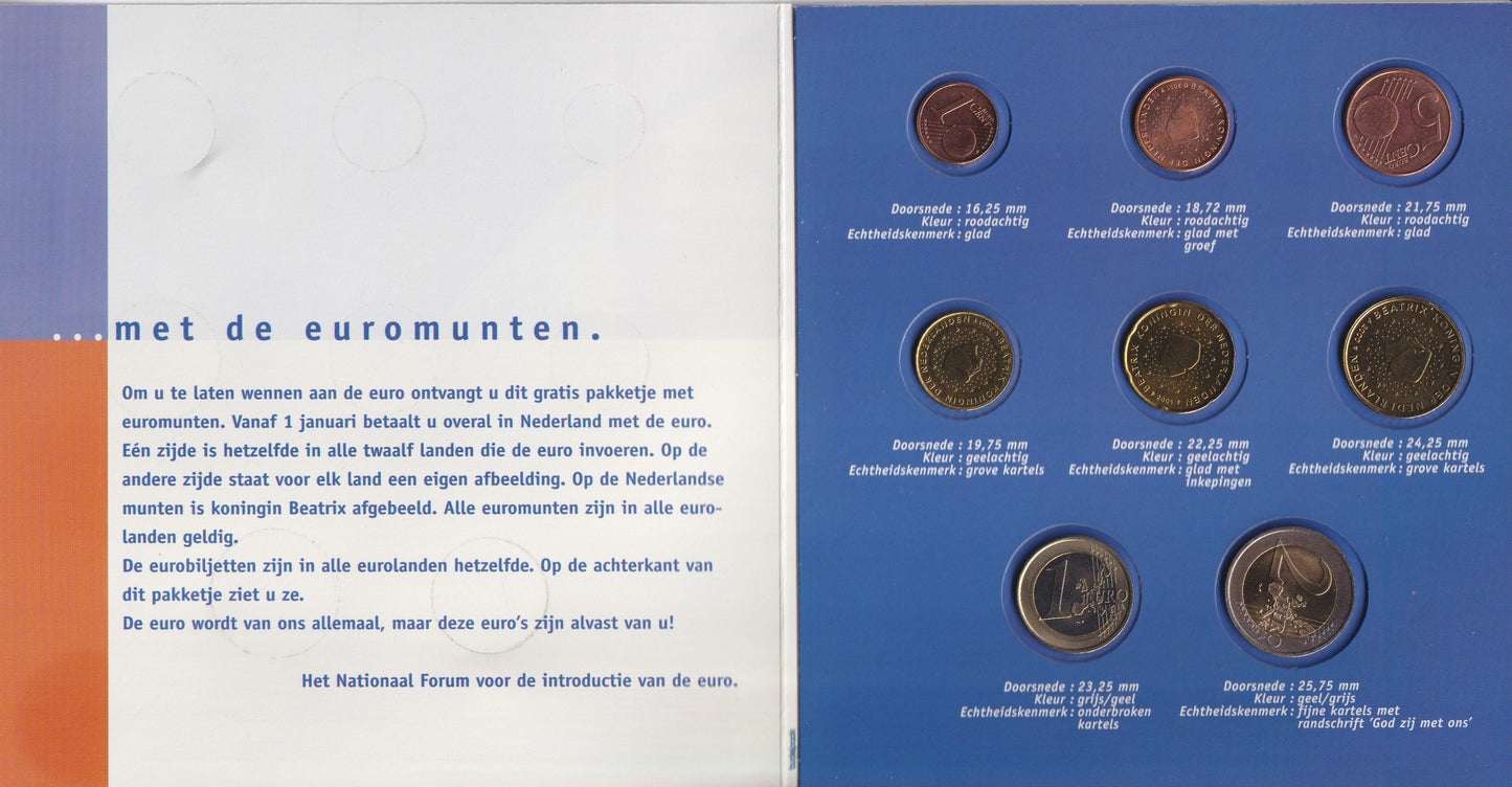 2001 Introductie set EURO munten