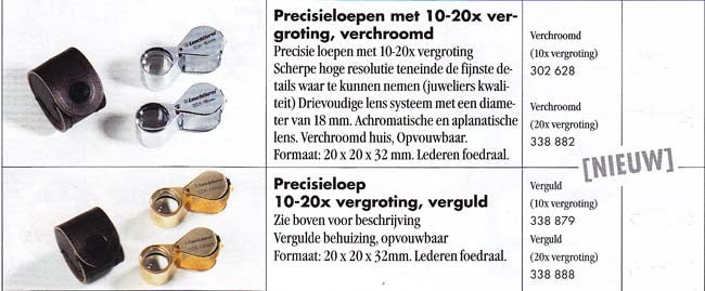 Precisie loupe chroom 20x vergrotend