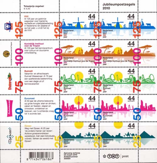 2010 Jubileumpostzegels