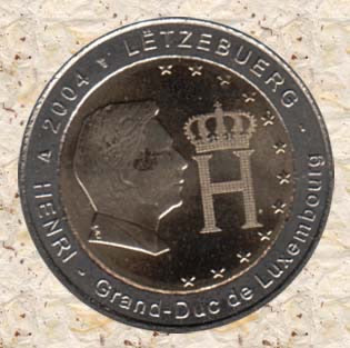 Luxemburg 2004 unc, monogram Groothertog Henri