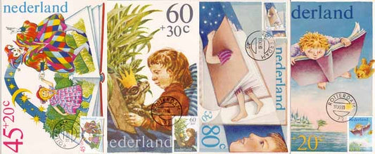 1980 Kinderzegels, 4 kaarten