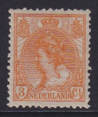 1899-1921 Koningin Wilhelmina 3 ct. oranje, postfris