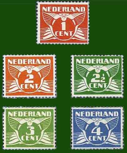 1924 Vliegende duif, zonder watermerk