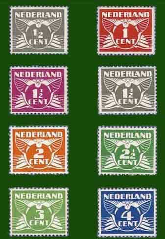 1925 Vliegende duif, watermerk ringen verticaal