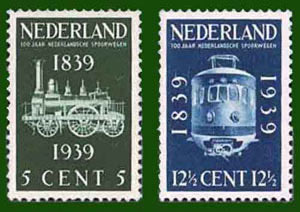 1939 Spoorwegjubileumzegels