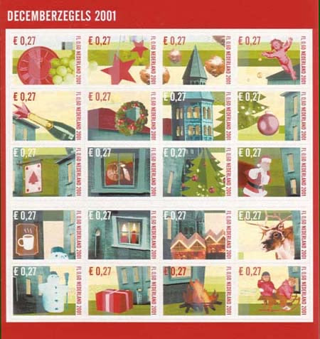 2001 Decemberzegels (dubbele waarde)