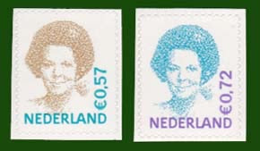 2004 Koningin Beatrix 0,57 en 0,72 eurocent