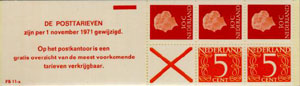 1971 Postzegelboekje no.11aF, fosfor - Klik op de afbeelding om het venster te sluiten
