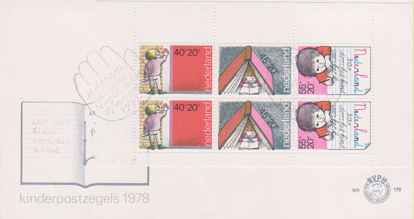 Nederland E 170 lichtgrijze opdruk Kinderpostzegels - Klik op de afbeelding om het venster te sluiten