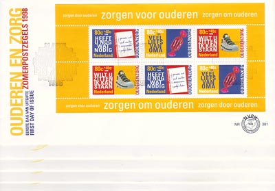 1998 complete jaargang FDC's - Klik op de afbeelding om het venster te sluiten