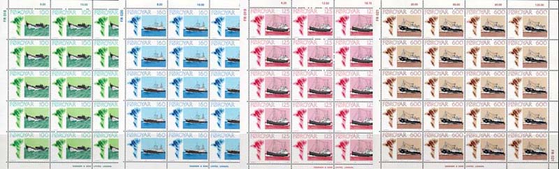 1977-Far Oer, Michel no. 24-27 vel van 20 - Klik op de afbeelding om het venster te sluiten