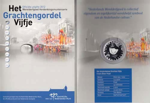 2013 Grachtengordel vijfje, Proof, zilver - Click Image to Close