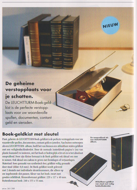 Kluis in boekvorm, secfret safe in book form - Click Image to Close
