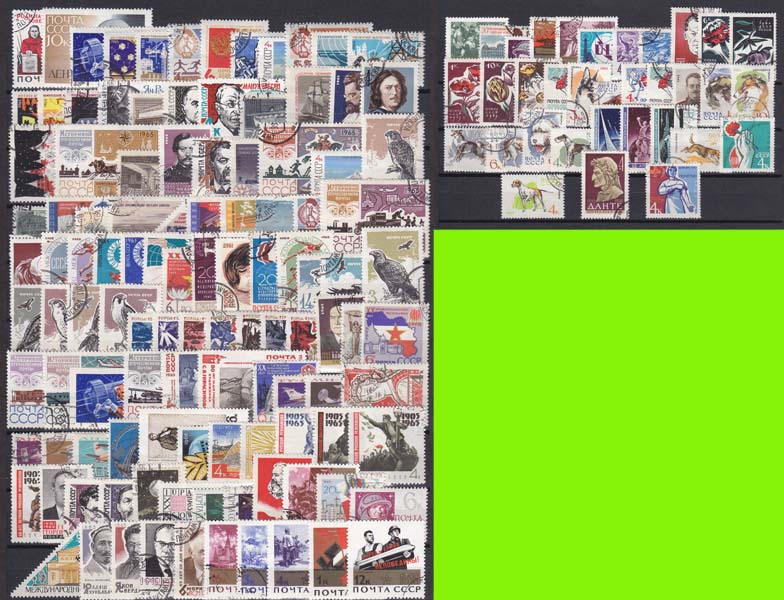 Rusland year 1965, stamps and blocs used - Click Image to Close