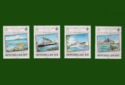 1984 Seychelles, Lloyds, Michel no. 554-557 - Click Image to Close