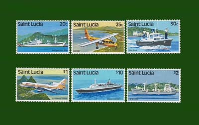 1984 Saint Lucia, frankeer, reprint, 6 values - Click Image to Close