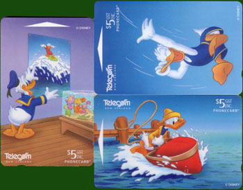 N-Zeeland, Donald Duck story III, 3 kaarten new - Click Image to Close