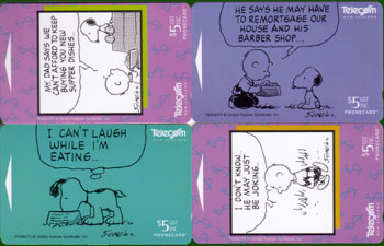 N-Zeeland, Snoopy, 4 stuks ongebruikt - Klik op de afbeelding om het venster te sluiten
